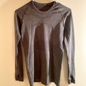 Lululemon long sleeve workout top (Charcoal Grey)